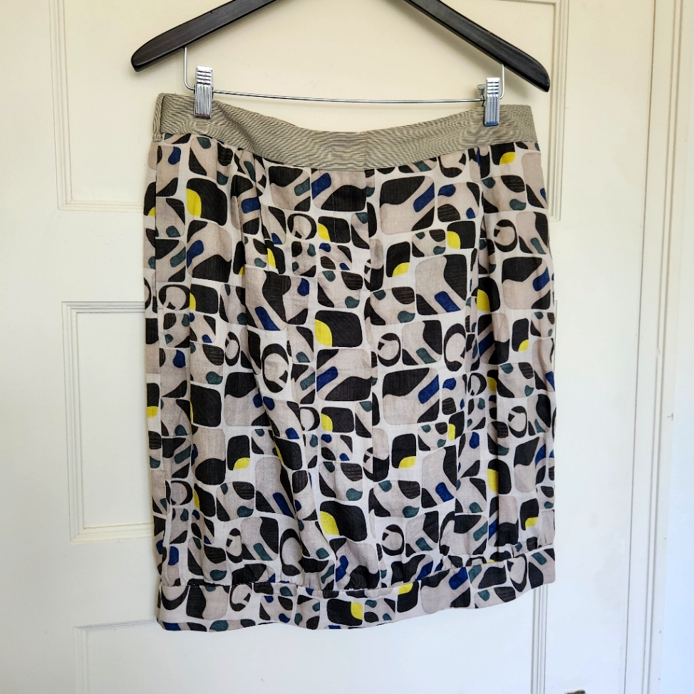 S'max Mara Silk And Cotton Skirt Size 10